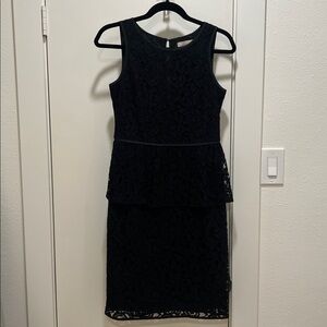 Banana Republic Peplum Black Lace Dress Size 0